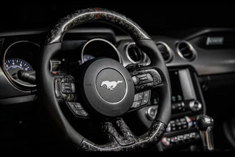 Mustang Forged Carbon Steering Wheel w Nappa