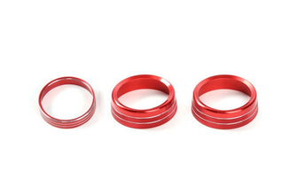 Mustang (15-23) Red 3 Piece Aluminium Control Button Set