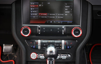 Mustang (15-23) Red 3 Piece Aluminium Control Button Set