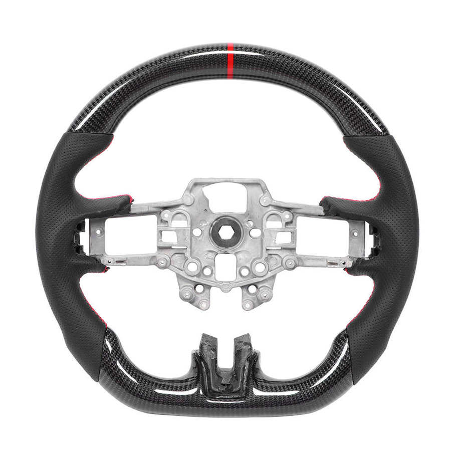 Mustang Black Carbon Steering Wheel w Nappa