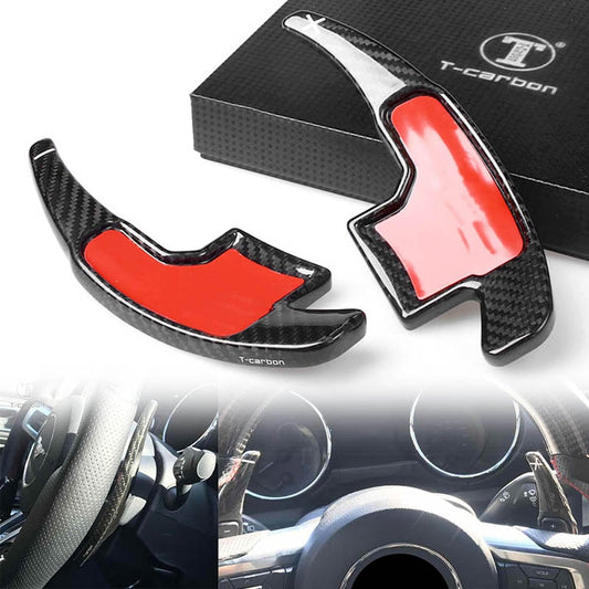 Black Carbon Fiber Paddle Shifters Mustang (15-23)