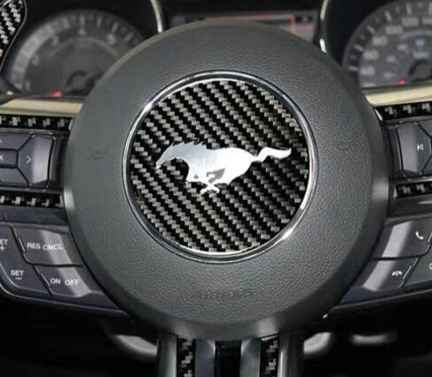 Mustang (15-23) Carbon Steering Wheel Trim