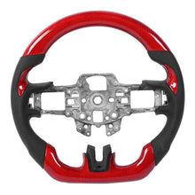 Load image into Gallery viewer, Mustang Red Carbon Fiber Steering Wheel with Nappa
