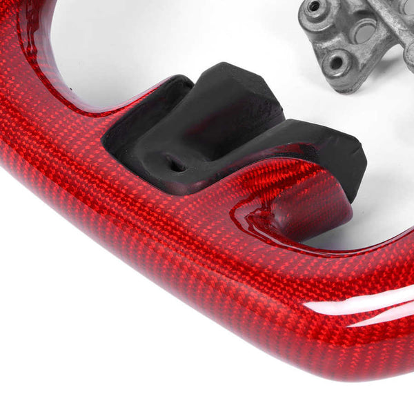 Mustang Red Carbon Fiber Steering Wheel with Nappa