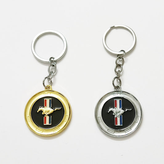Ford Mustang Metal Medallion Key Ring